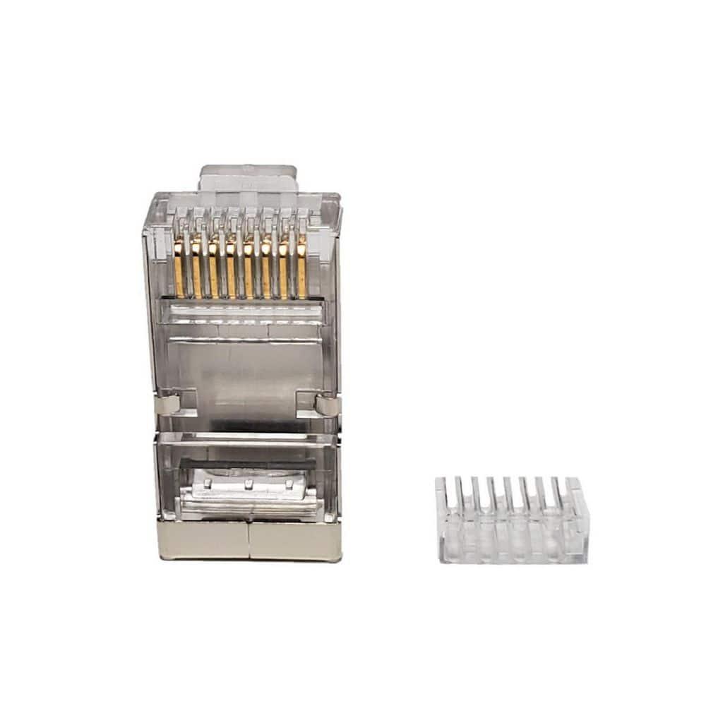 Micro Connectors, Inc Cat6 Modular Shielded Plug Stranded Wire 50U, with Load  Bar (100-Pack) C20-088L6S-100 - The Home Depot