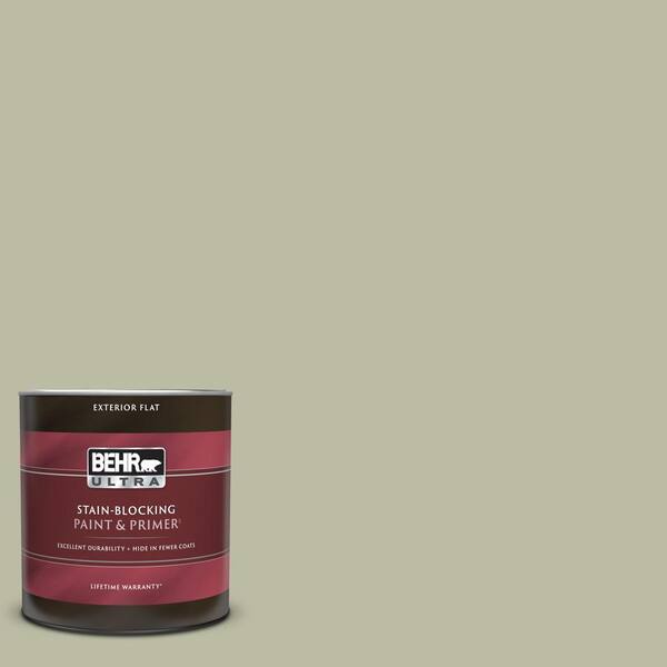 BEHR ULTRA 1 qt. #400F-4 Restful Flat Exterior Paint & Primer 485404 ...