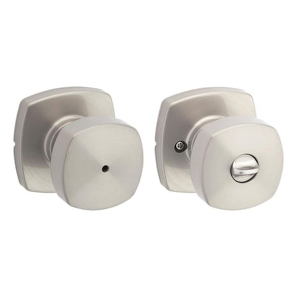 Arroyo Satin Nickel Bed/Bath Knob with Soft Modern Rose