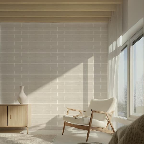 Matte Taupe 2.5 in. x 10 in. Ceramic Wall Tile (13.89 sq. ft./Case)