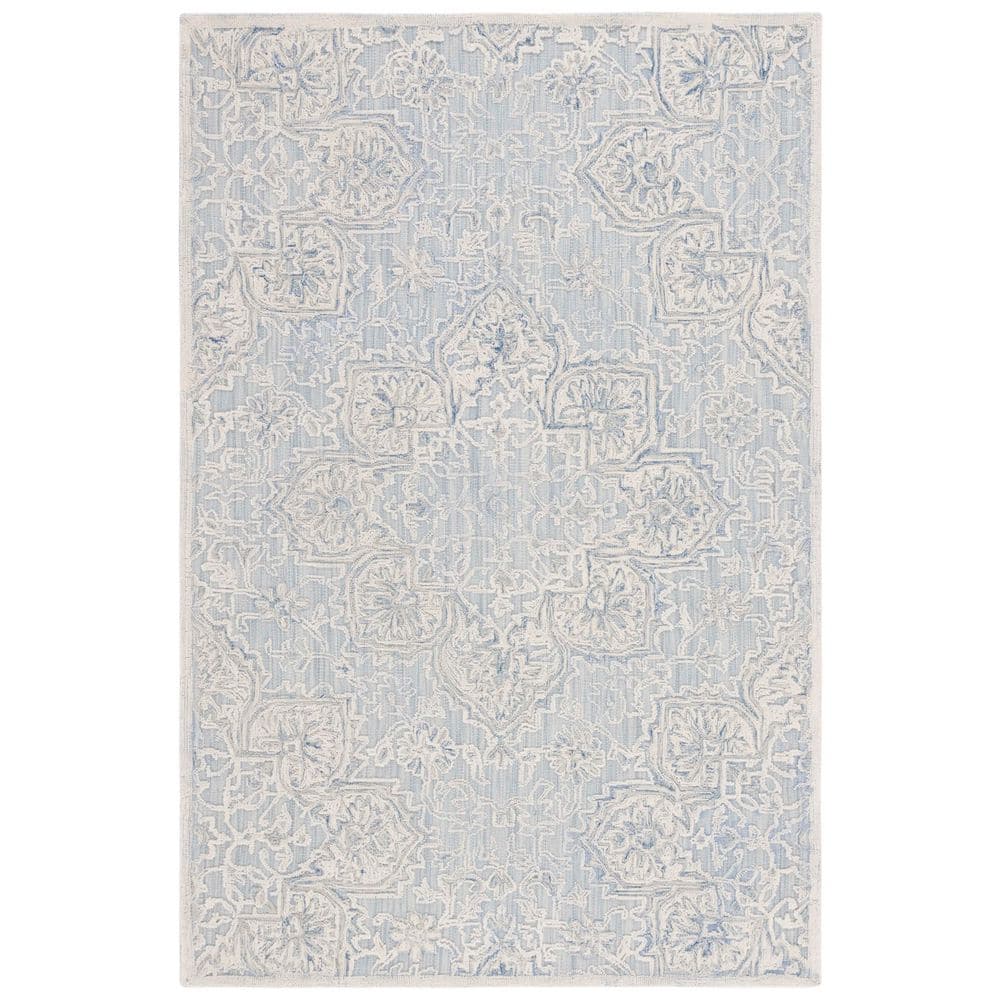 Trace 5 ft. x 8 ft. Light Blue/Ivory Ornate High-Low Area Rug price history on PriceWatchPro