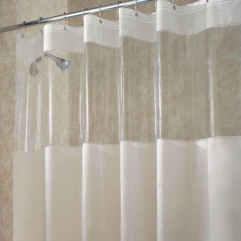 NEW InterDesign Hitchcock Window EVA Clear/Frosted Vinyl Shower Curtain 
