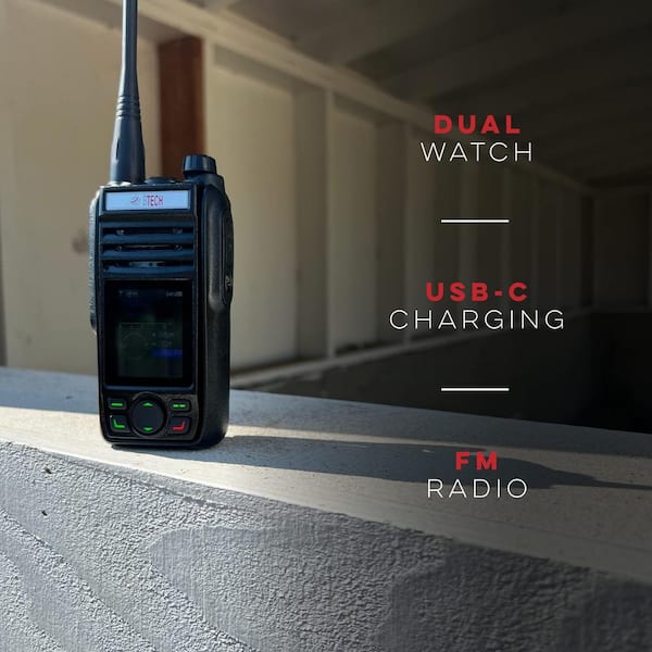 Lukyamzn Ultimate 100 Mile Range Rechargeable Waterproof Digital 2-Way Radio with Charging Cable and App PH00327B022