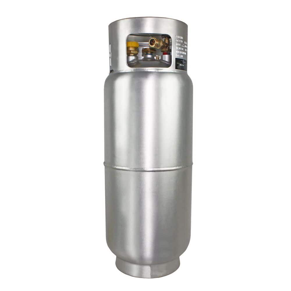 43.5 lb. Aluminum Lightweight Propane Tank Cylinder with Gauge and Fill Valve