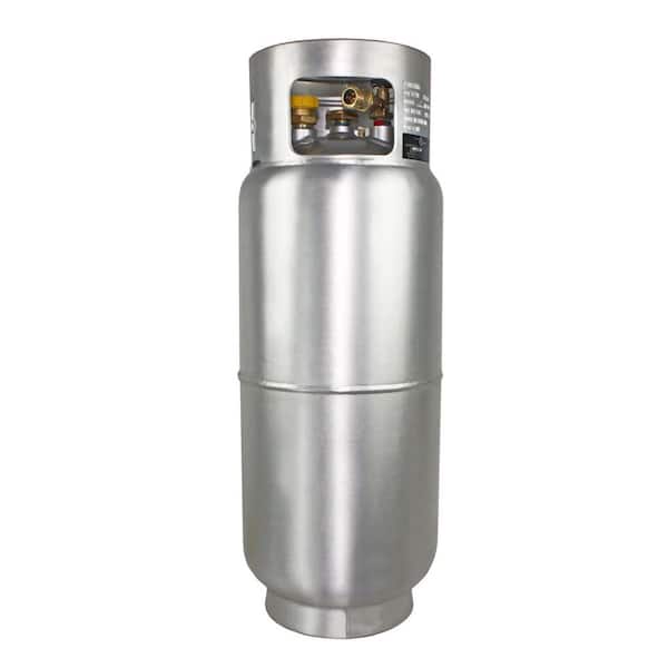 43.5 lb. Aluminum Lightweight Propane Tank Cylinder with Gauge and Fill Valve
