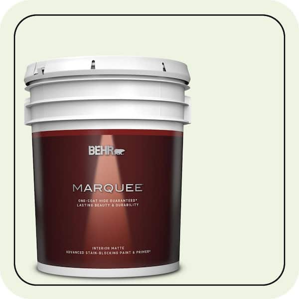 BEHR MARQUEE 5 gal. #430A-1 Mint Hint Matte Interior Paint & Primer