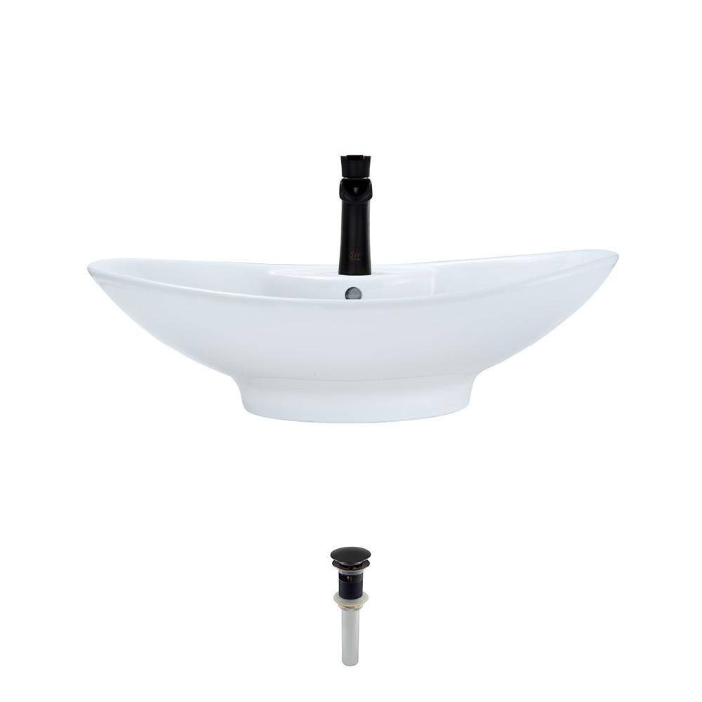 off white vessel sink