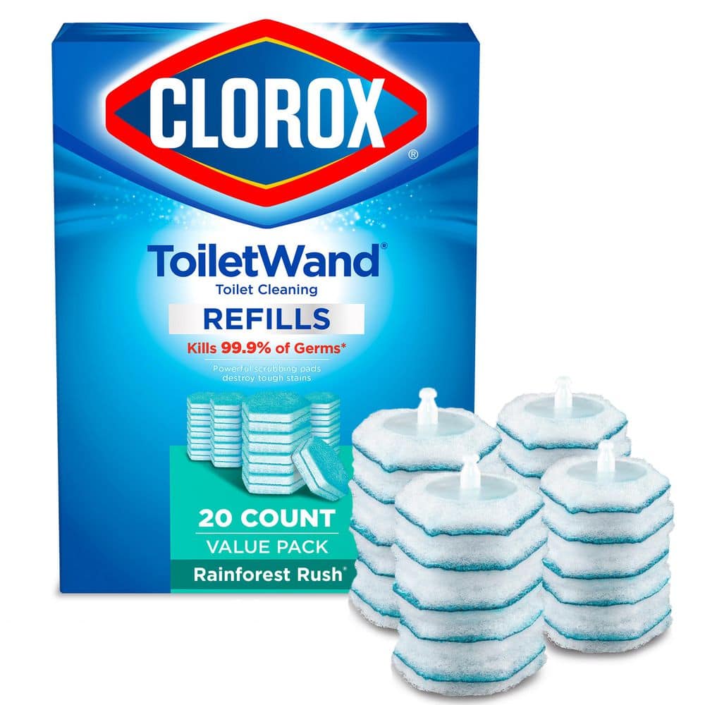 Clorox ToiletWand Disinfecting Refills Rainforest Rush Toilet Bowl