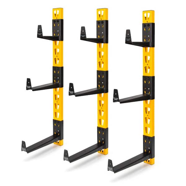 DEWALT 12 in. x 36 in. Steel Cantilever Storage Rack System in Black/Yellow (3-Pack)