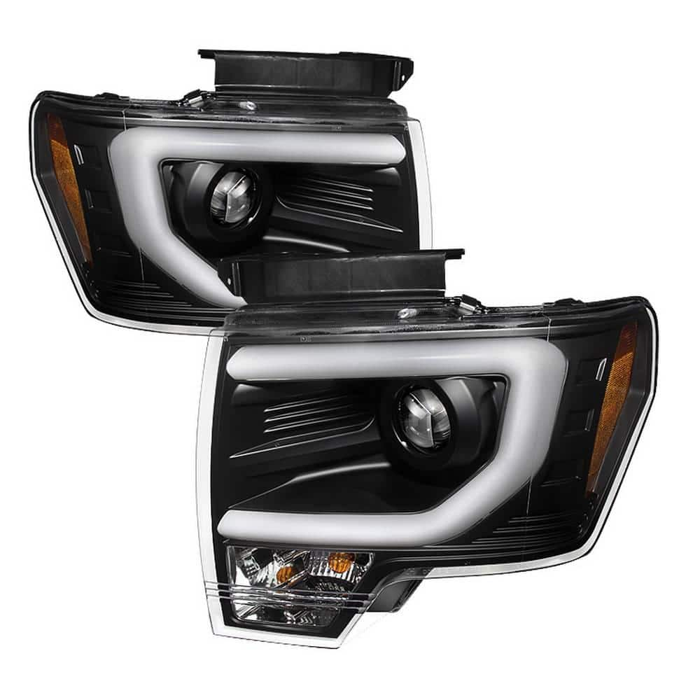 Spyder Auto Ford F150 09-14 Projector Headlights - Halogen Model Only -  Light Bar DRL - Black 5077592 - The Home Depot