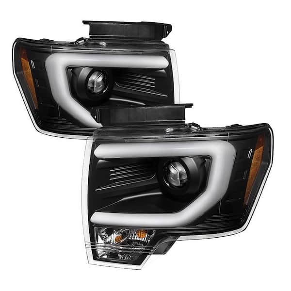 Spyder Auto Ford F150 09-14 Projector Headlights - Halogen Model Only - Light Bar DRL - Black