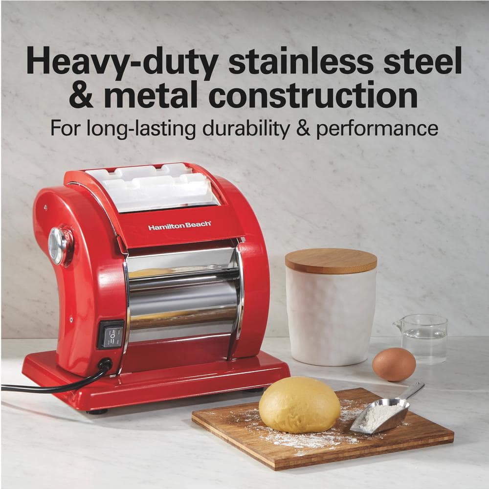 Hamilton Beach Red Electric Stainless Steel Pasta Maker
