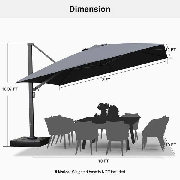 10ft outdoor steel market patio umbrella square tilt crank Best Choice Products 10ft Outdoor Steel Market Patio Umbrella w/ Crank, Tilt Push Button, 6 Ribs