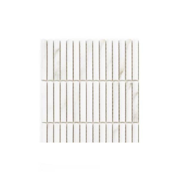 Jeffrey Court Take Home Tile Sample - Doric Carrara White 4 in. x 4 in ...