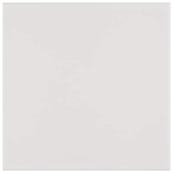 Merola Tile Triplex White 7-3/4 in. x 7-3/4 in. Ceramic Wall Take Home Tile Sample