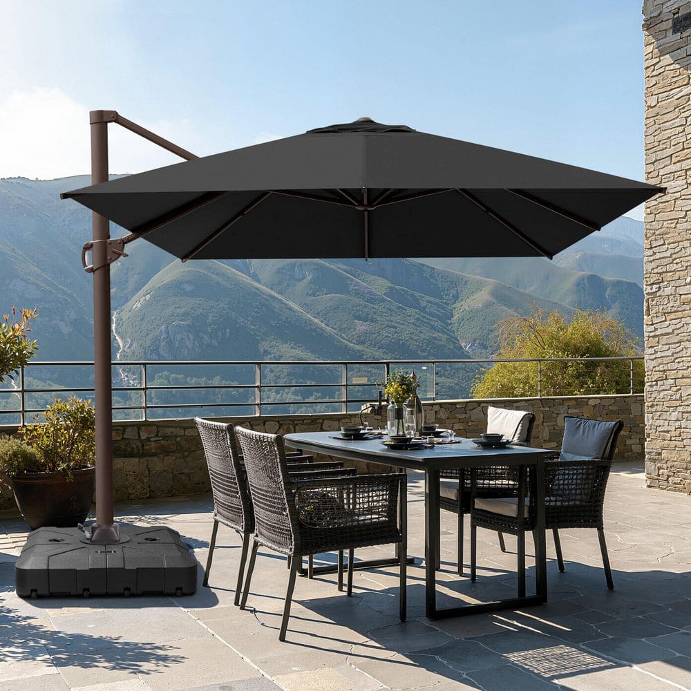 grand patio deluxe cantilever umbrella 12 ft NAPOLI SUNBRELLA with Umbrella Cover dyed acrylic 10x10ft Patio Umbrella, Deluxe Square