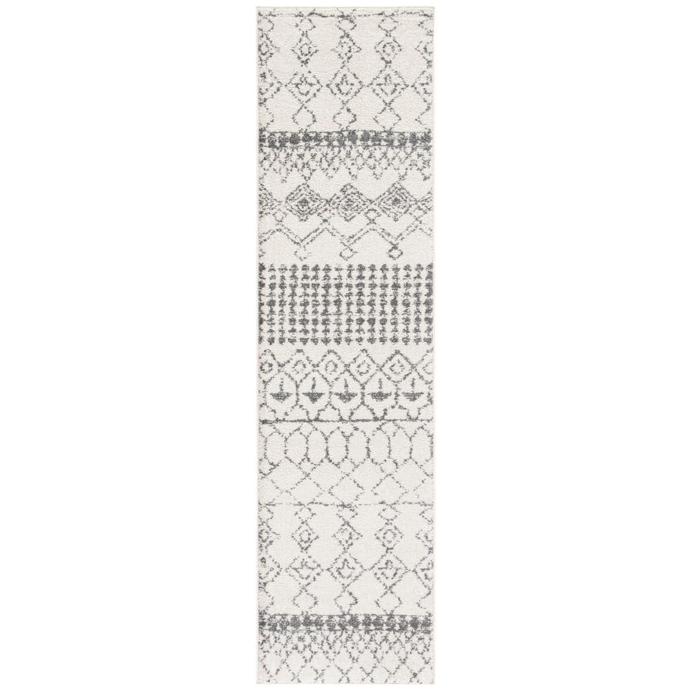 Tulum Ivory/Gray 2 ft. x 21 ft. Geometric Diamond Tribal Runner Rug price history on PriceWatchPro