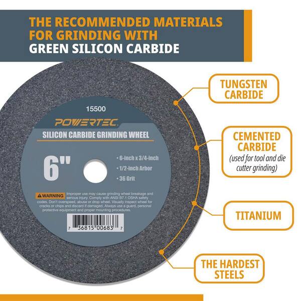 TRUPER PIES-6160 6 Aluminum Oxide Bench Grinding Wheels Grit=36 1 Pack Arbor=1 Thickness=1 TRUPER PIES-6160 6 Aluminum Oxide Bench Grinding Wheels Grit=36 1 Pack Arbor=1 Thickness=1