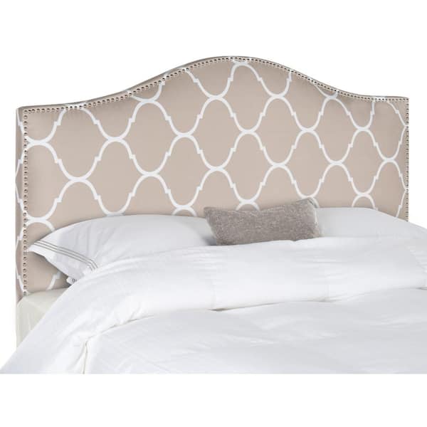 SAFAVIEH Connie Gray Queen Upholstered Headboard