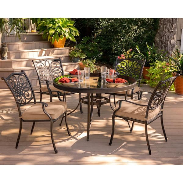 Aluminum Outdoor Dining Set, Small Round Outdoor Dining Table And Chairs