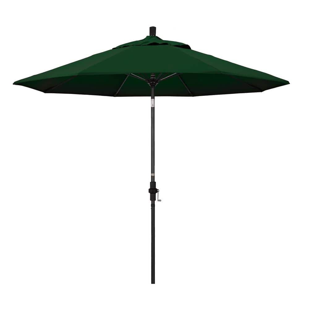 9 ft. Fiberglass Collar Tilt Patio Umbrella in Hunter Green Pacifica price history on PriceWatchPro