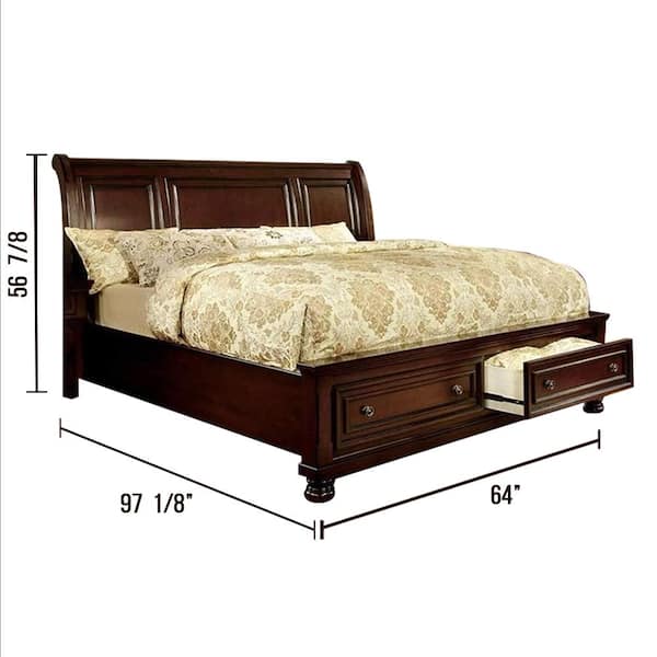William's Home Furnishing Dark Cherry Queen Northville Bed