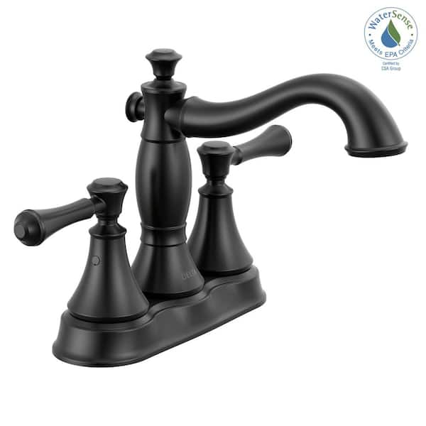 Delta Cassidy 4 in. Centerset Double Handle Bathroom Sink Faucet