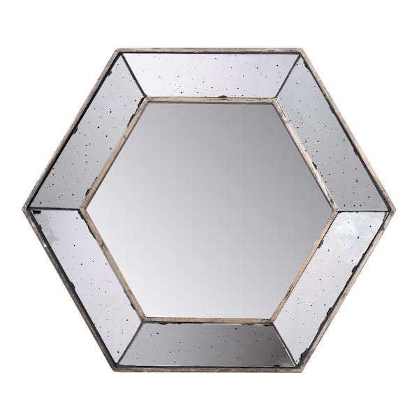 INNOBULE 21.4 in. W x 18.6 in. H Framed Silver Mirror