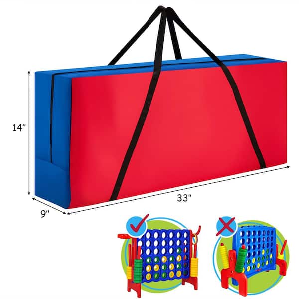 Costway Giant 4 in A Row Jumbo 4-to-Score Game Set W/Storage