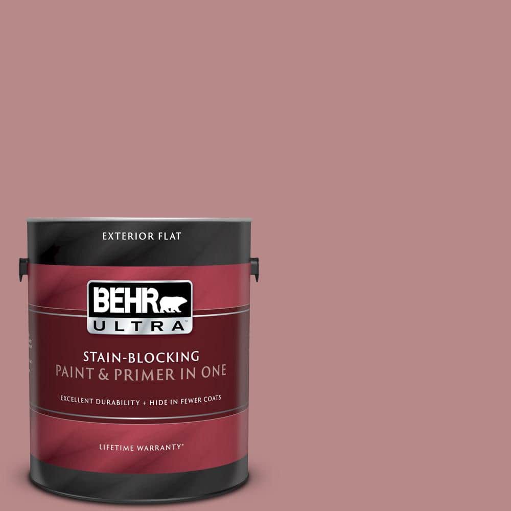 BEHR ULTRA 1 gal. 150F4 Victorian Mauve Flat Exterior Paint and