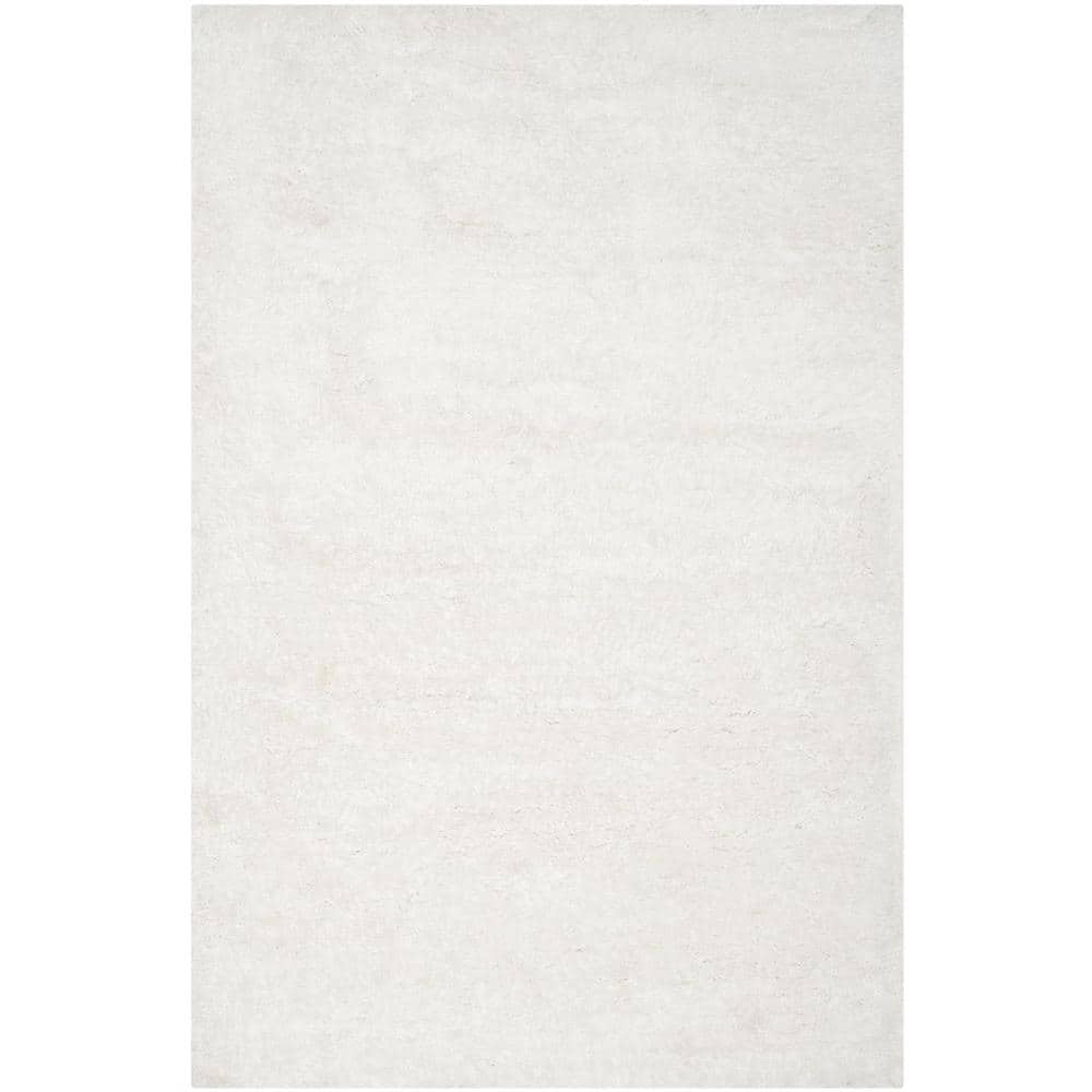 Snow White 4' x 6' Hand-Tufted Shag Rug