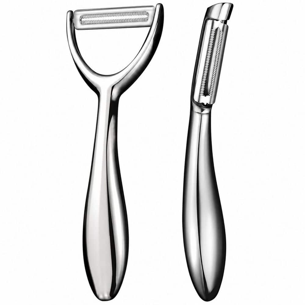 Stainless Steel Vegetable Peeler Set with Rotary Serrated Blade and Non-Slip Ergonomic Handle, Premium and Ultra Sharp