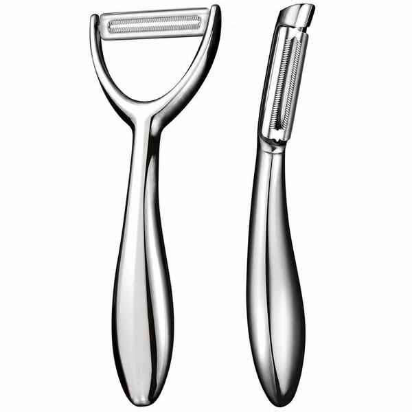 Stainless Steel Vegetable Peeler Set with Rotary Serrated Blade and Non-Slip Ergonomic Handle, Premium and Ultra Sharp