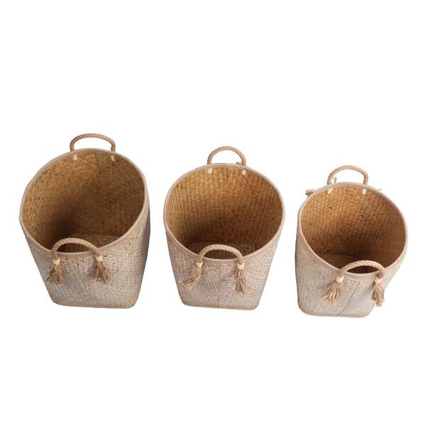 Set 2 cestini in giacinto intrecciato con manico alto (51.55.14) - Art
