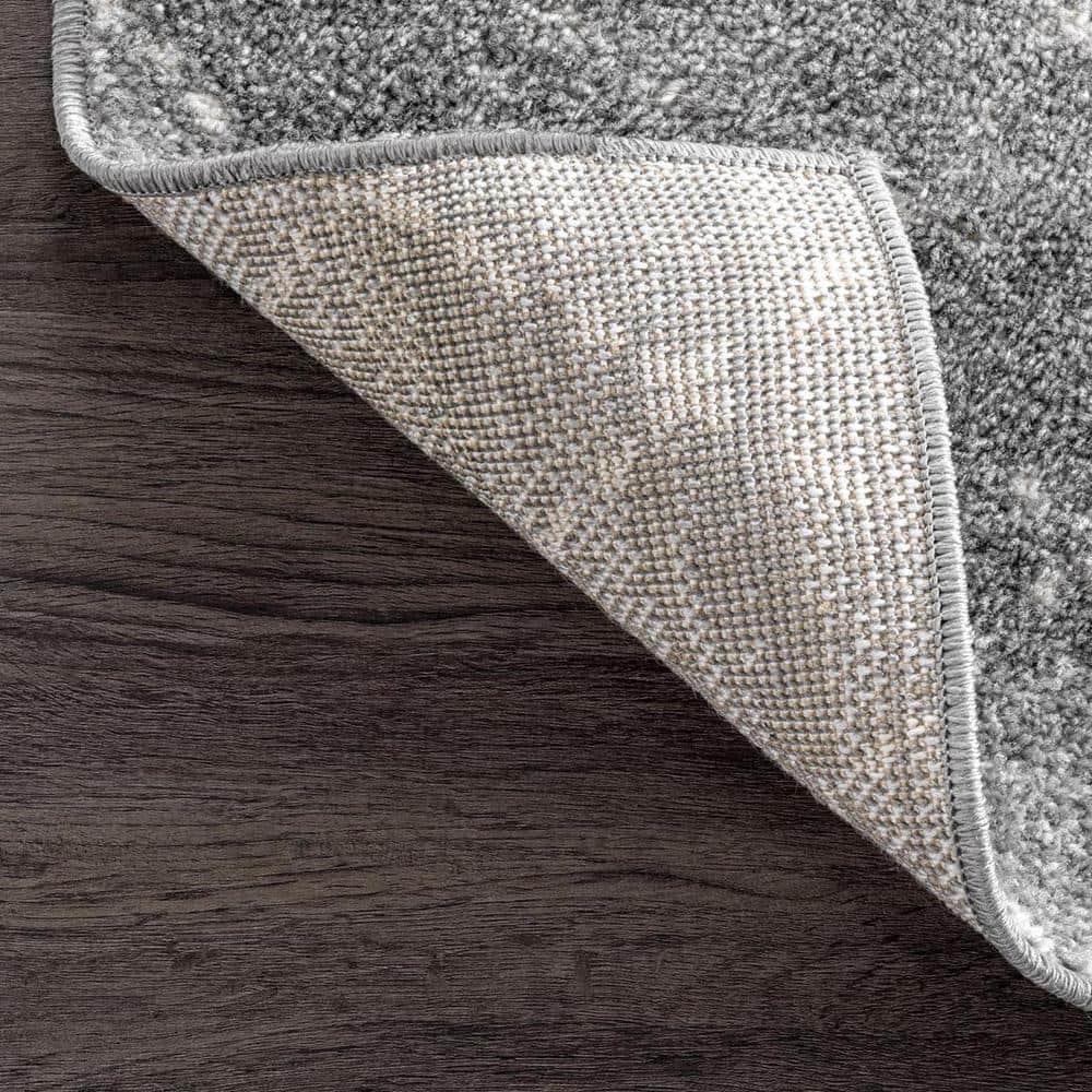 Dark Gray Moroccan Trellis Reversible Area Rug, 8' x 11'