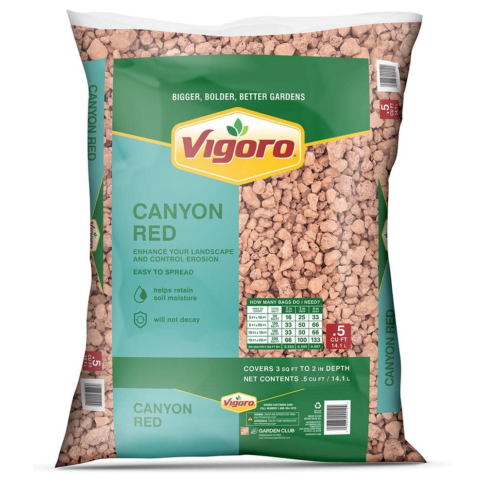 Vigoro 0.5 cu. ft. Bagged Canyon Red Rock 100032407 - The