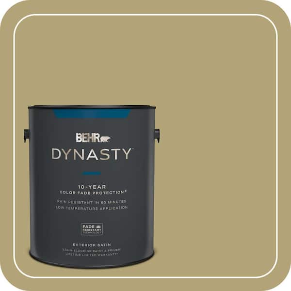 BEHR DYNASTY 1 gal. #PMD-101 Green Fig Satin Enamel Exterior Stain-Blocking Paint & Primer