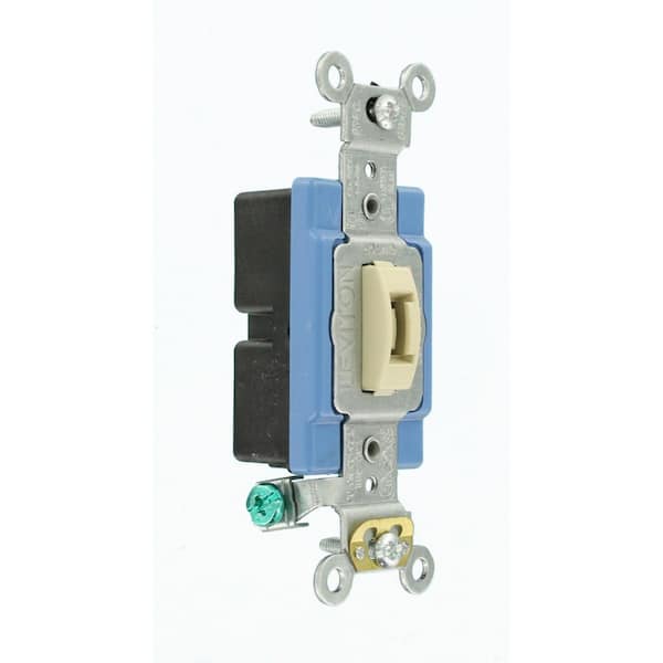 15 Amp Industrial Grade Heavy Duty Single-Pole Locking Switch, Ivory 1201-2IL