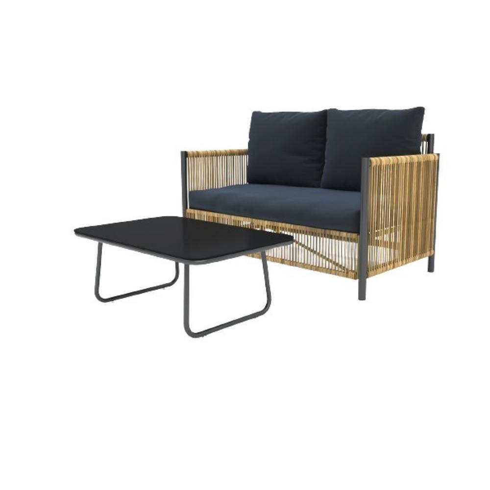 Black Brown 4-Piece Wicker Outdoor Sectional Set with Cushion Guard Gray Cushions 4-Piece Sofa Set price history on PriceWatchPro