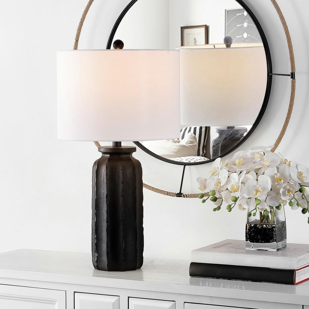 Candri 26" Ancient Inspirations Matte Black Table Lamp