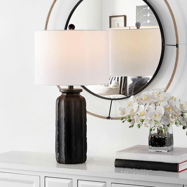Candri 26 in. Matte Black Table Lamp