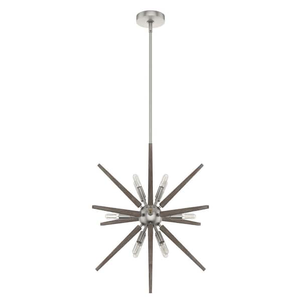 Hunter Jupiter 12-Light Brushed Nickel Sputnik Pendant Light