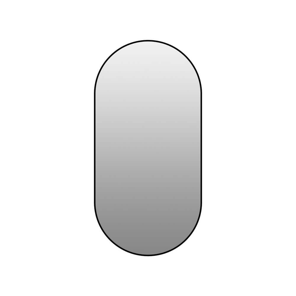 48 in. W x 24 in. H Rectangular Frameless HD Clear Wall Mount Bathroom Vanity Mirror in Black price history on PriceWatchPro