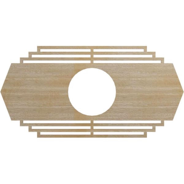 Ekena Millwork 24 in. x 12 in. x 0.375 in. Wood Medallion