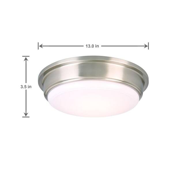 hampton bay 13 in led flush mount