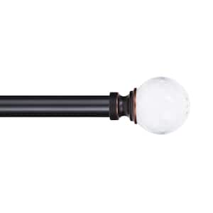 Constellation Acrylic 72 in. - 144 in. Adjustable Single Curtain Rod 1 in. in Oil Rubbed Bronze with Finial