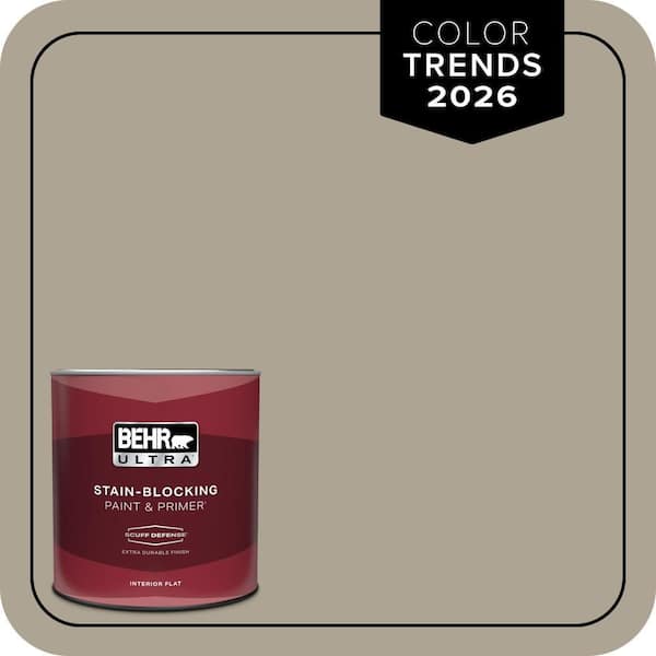 BEHR ULTRA 1 qt. Home Decorators Collection #HDC-NT-14 Smoked Tan Extra Durable Flat Interior Paint & Primer