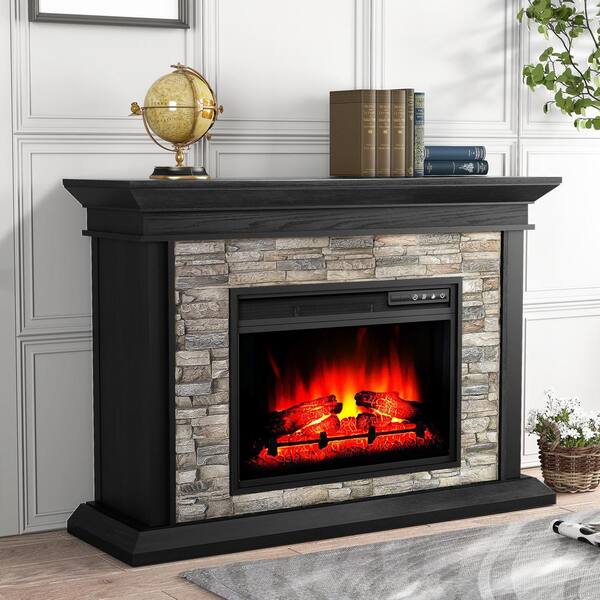 FESTIVO 50 in. Freestanding Electric Fireplace in Charcoal