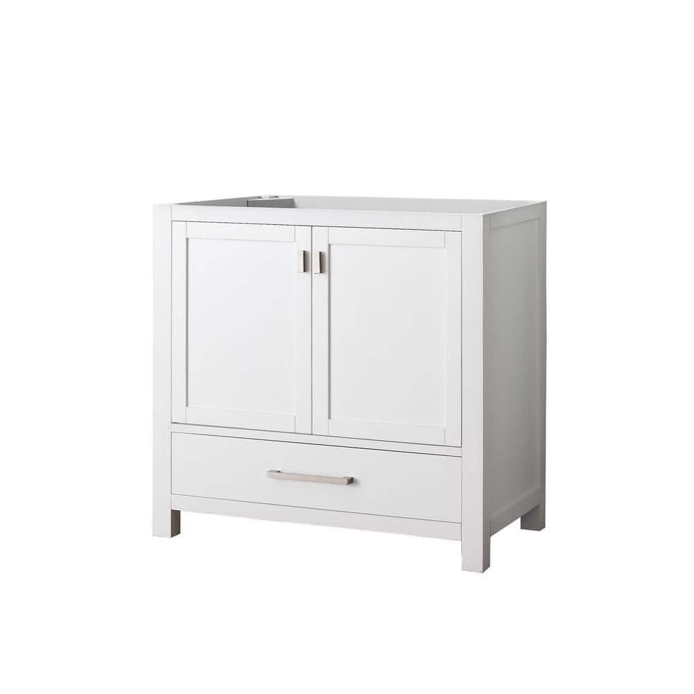 Modero 36'' White Solid Wood Freestanding Vanity Base
