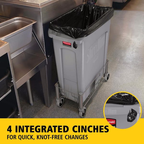 Rubbermaid Commercial Products Slim Jim 23 Gal. Vented Indoor Rubbermaid Commercial Products Slim Jim 23 Gal. Vented Indoor